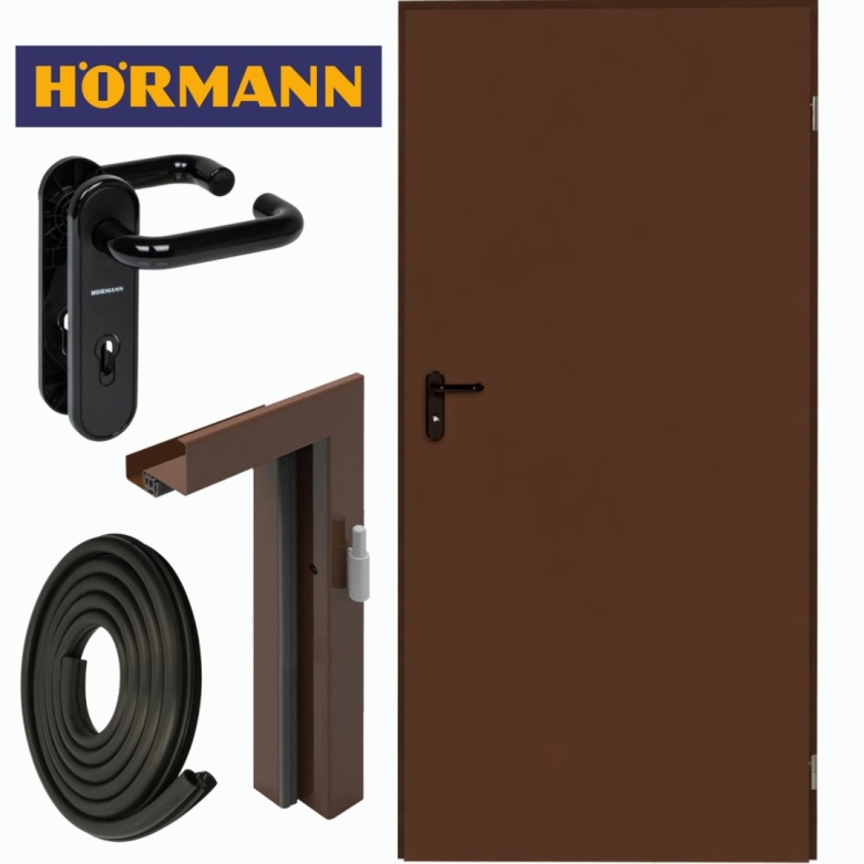 Drzwi Techniczne Brązowe Hormann ZK ISO 90cm 900 x 2000 > Hormann